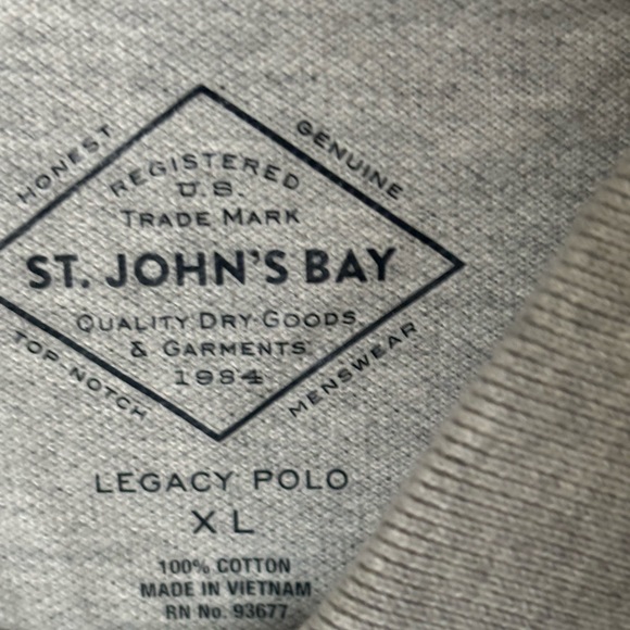 Men's ST. John's Bay Gray Legacy Polo Size XL - Picture 3 of 4